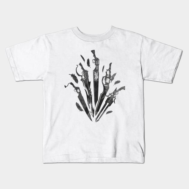 Squall Gunblade Kids T-Shirt by HyperTwenty